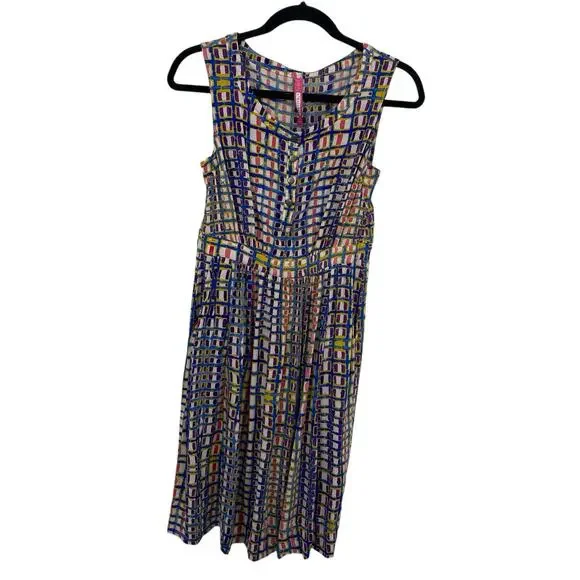 Plenty Tracy Reece Sleeveless Dress size 4 Colorful Hand Batik Pattern Pockets - Picture 12 of 13